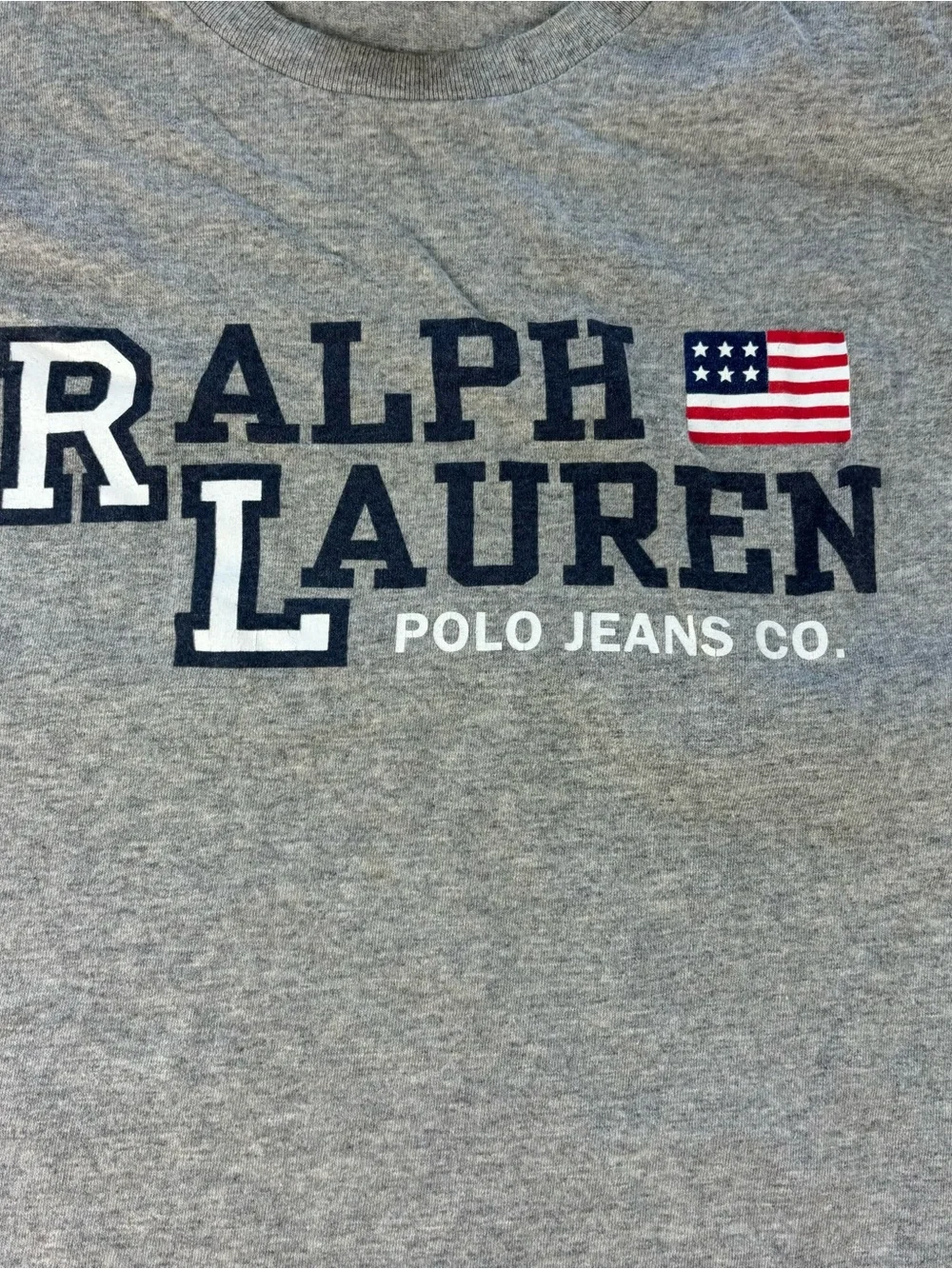 Y2k gray ralph lauren polo jeans co tshirt